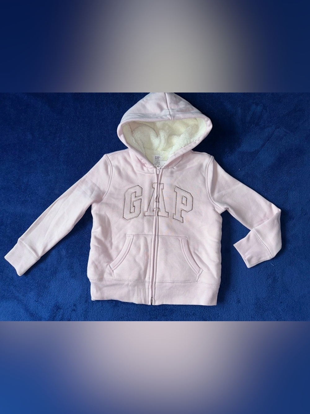 New Gap Girls Pink Zip Sherpa Lined Sweatshirt Size Small S NWT